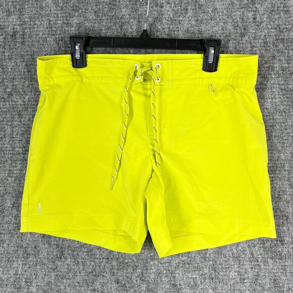 Lands End Shorts Womens 8 Yellow‎ Chino Preppy Prep Trail Hiking Outdoor Walking - Picture 1 of 9
